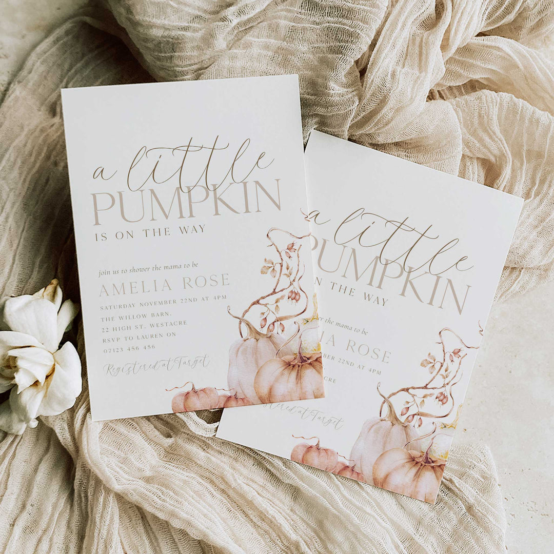 Whimsical Fall Baby Shower Invitation