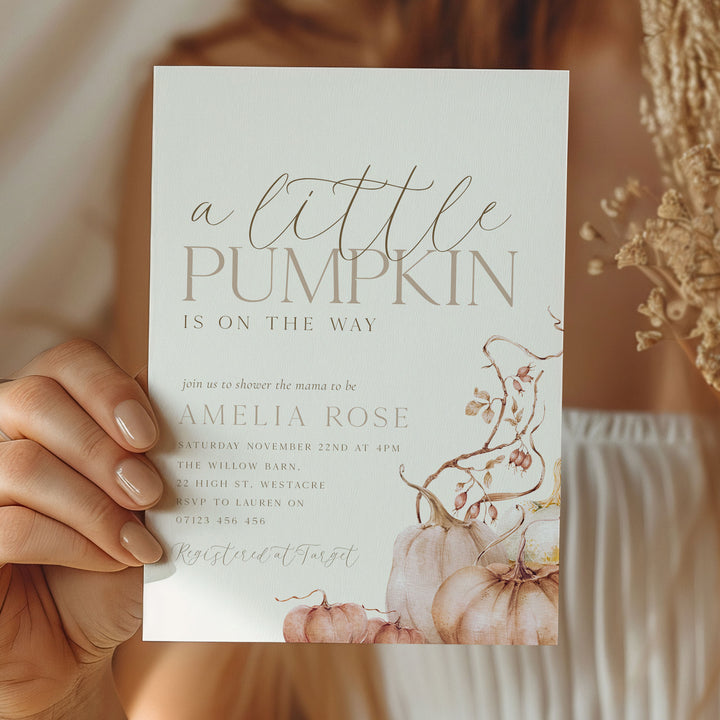 Whimsical Fall Baby Shower Invitation