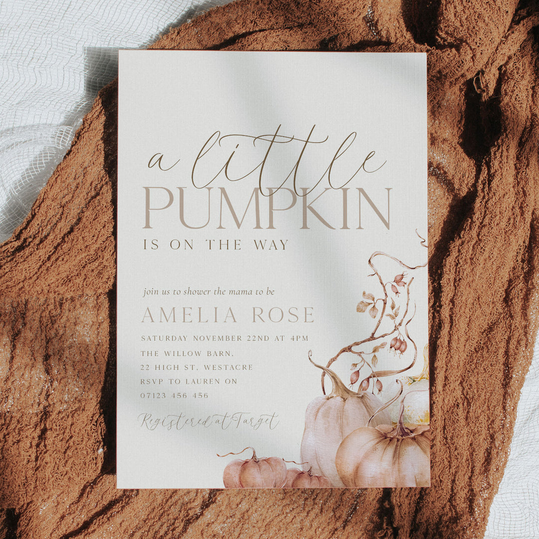 Whimsical Fall Baby Shower Invitation