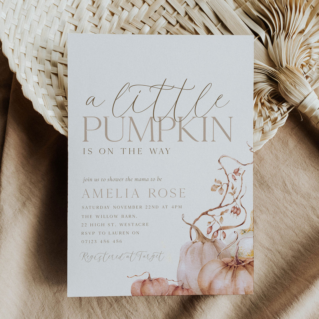 Whimsical Fall Baby Shower Invitation