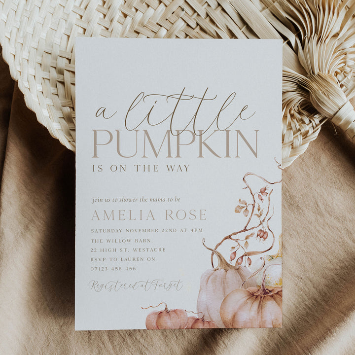 Whimsical Fall Baby Shower Invitation
