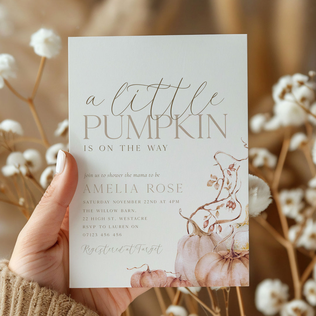 Whimsical Fall Baby Shower Invitation