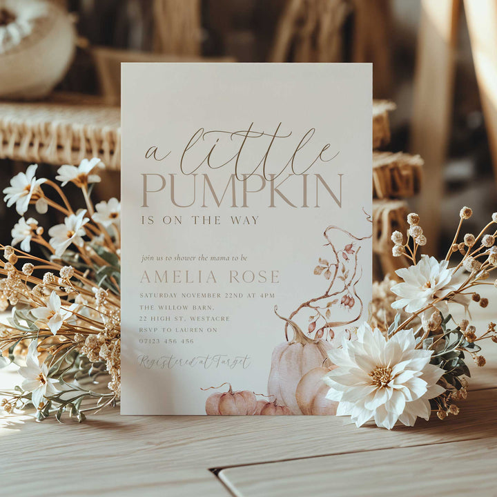 Whimsical Fall Baby Shower Invitation