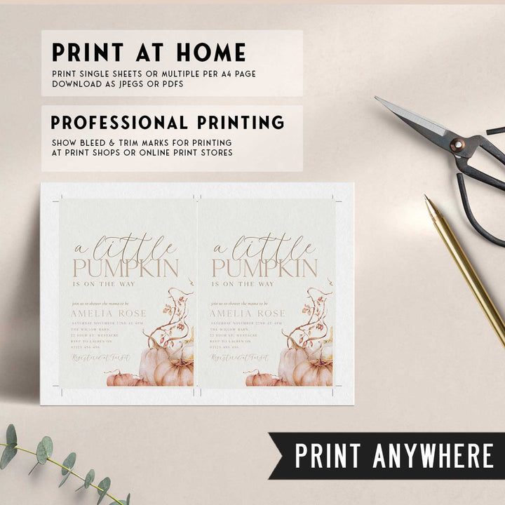 Whimsical Fall Baby Shower Invitation