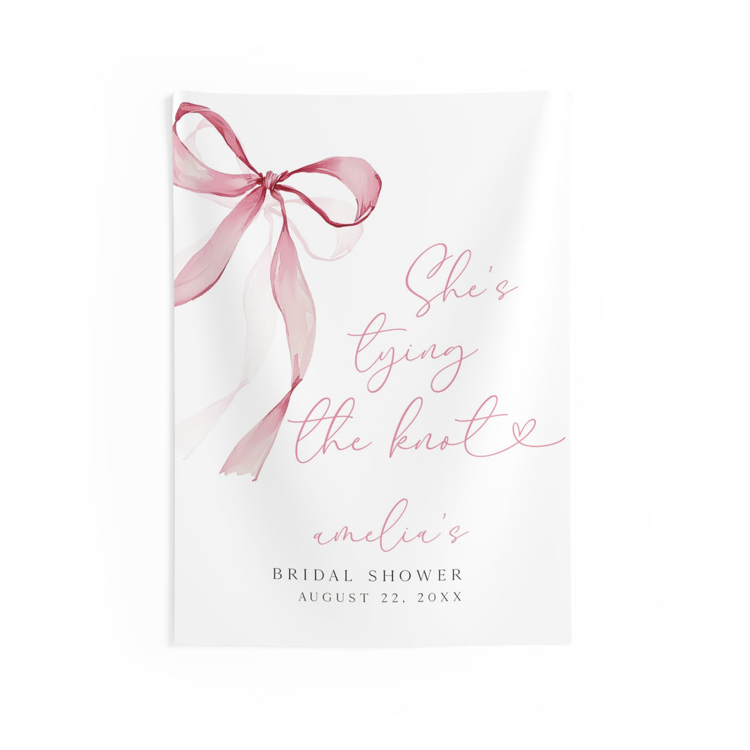 She’s Tying The Knot Bridal Shower Backdrop