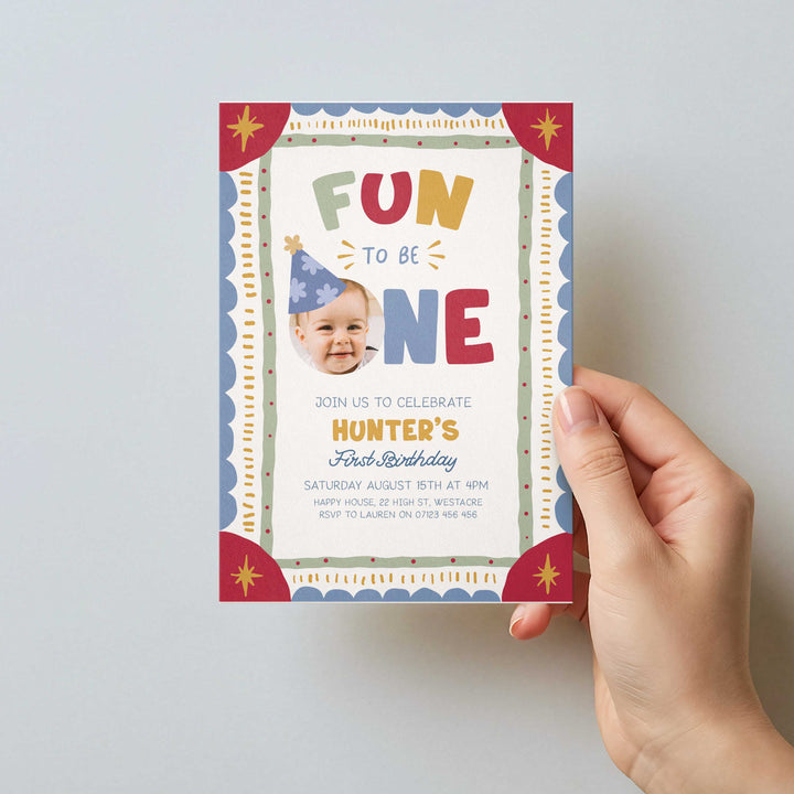 It's Fun To Be One Boho Birthday Invite