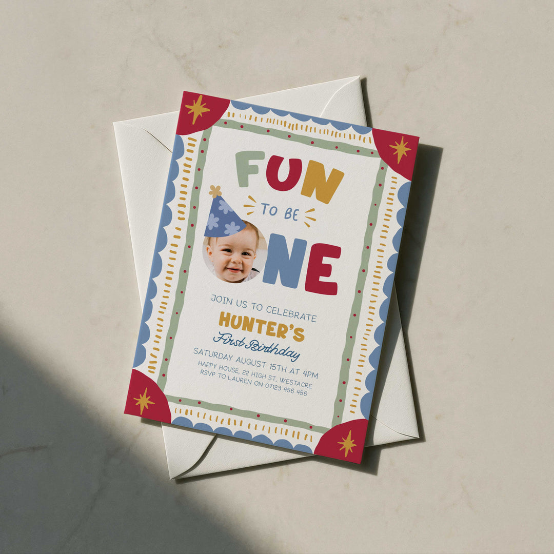 It's Fun To Be One Boho Birthday Invite