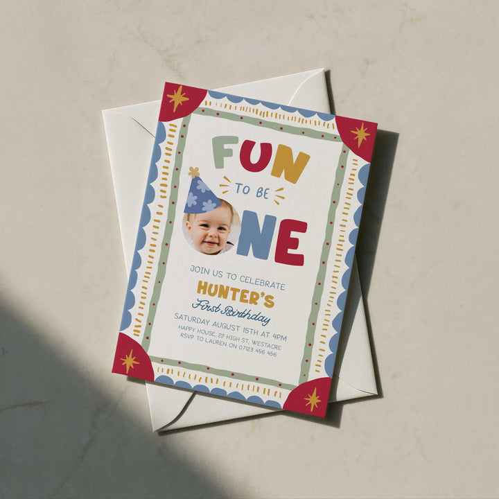 It's Fun To Be One Boho Birthday Invite