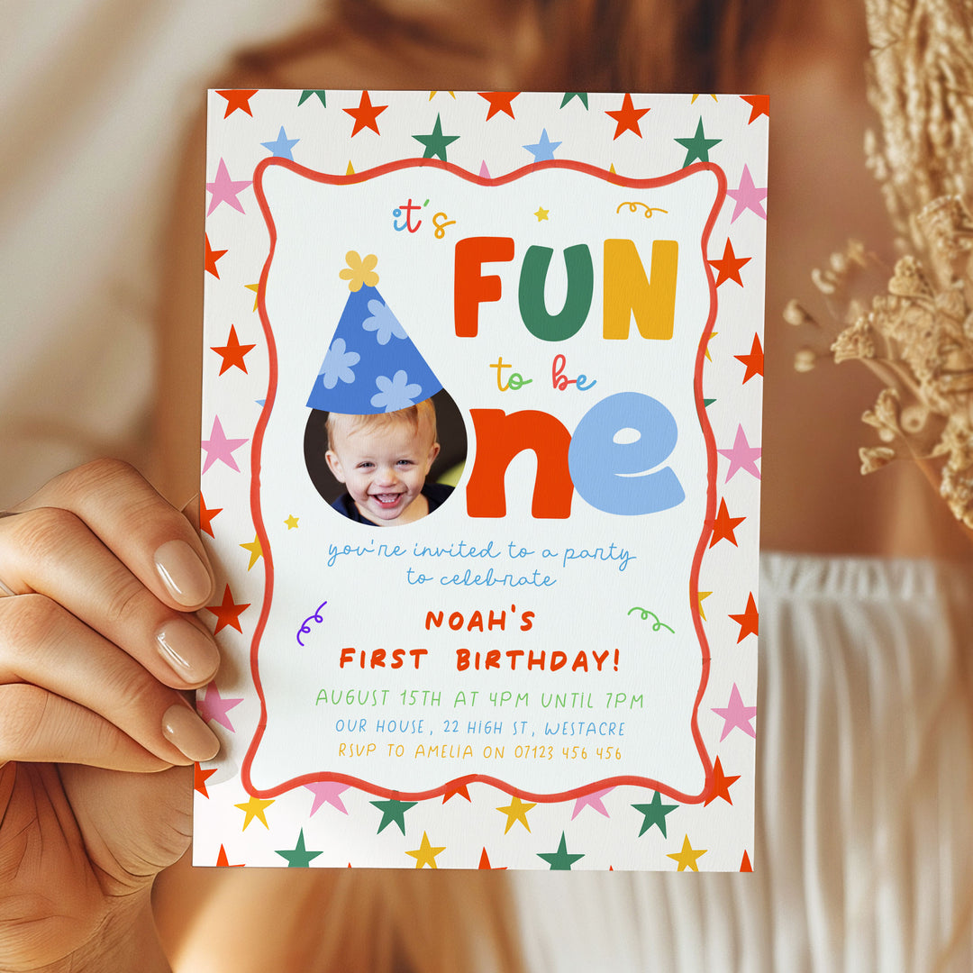 Girls Just Wanna Be One With Stars Birthday Invite editable Canva template