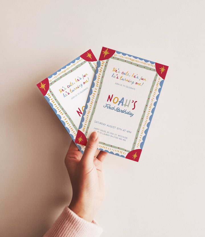 It's Fun To Be One Circus Birthday Invite