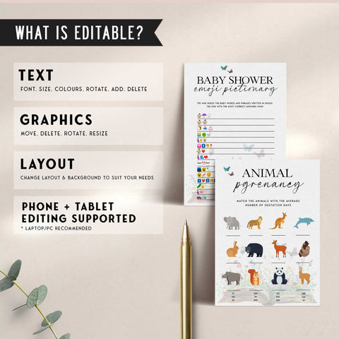 Editable A New Chapter Begins Baby Shower Games