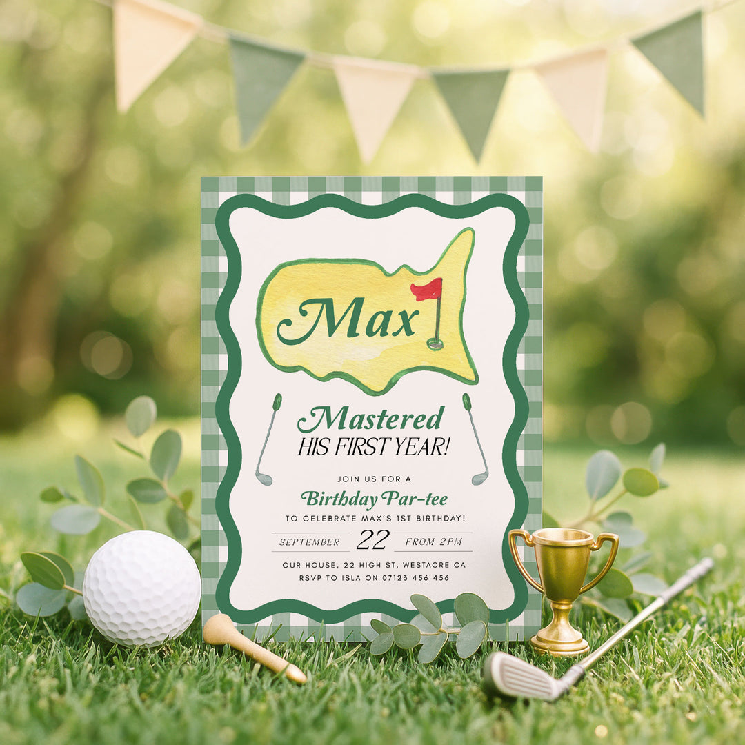 Masters Par-Tee First Year Invitation