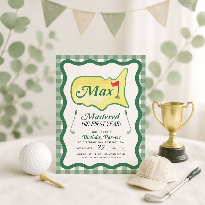Masters Par-Tee First Year Invitation