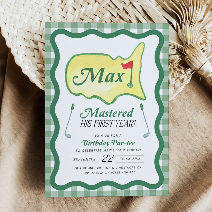 Masters Par-Tee First Year Invitation
