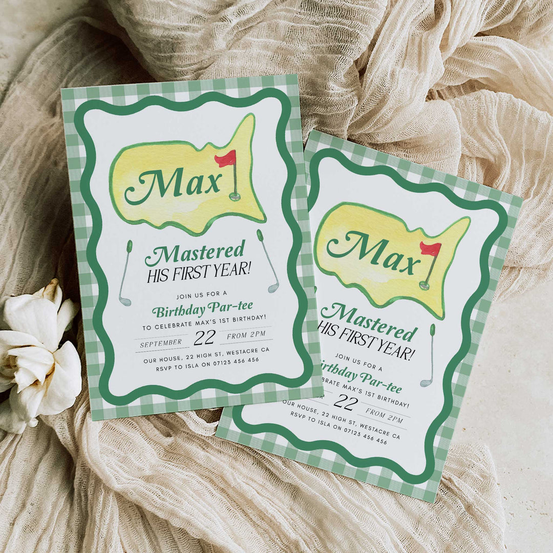 Masters Par-Tee First Year Invitation