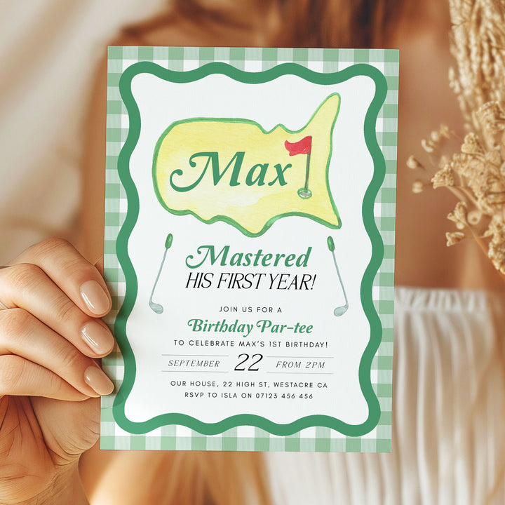 Masters Par-Tee First Year Invitation