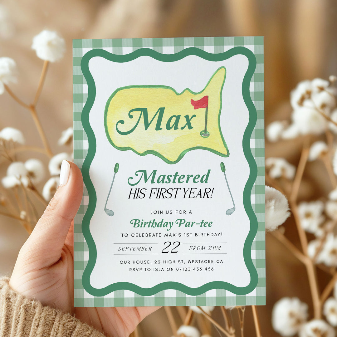 Masters Par-Tee First Year Invitation