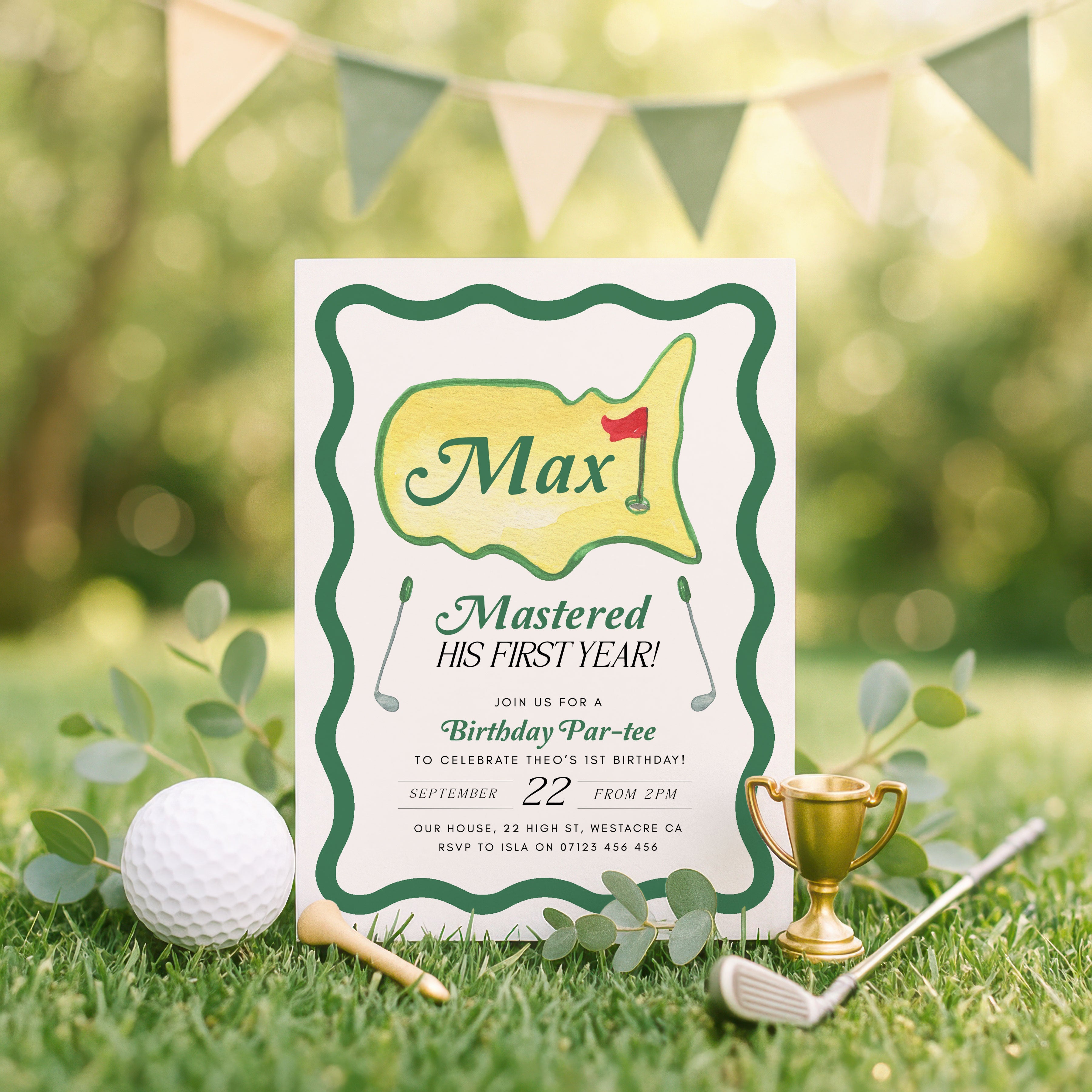 Mastered His First Year Invitation Editable Template – OhHappyPrintables