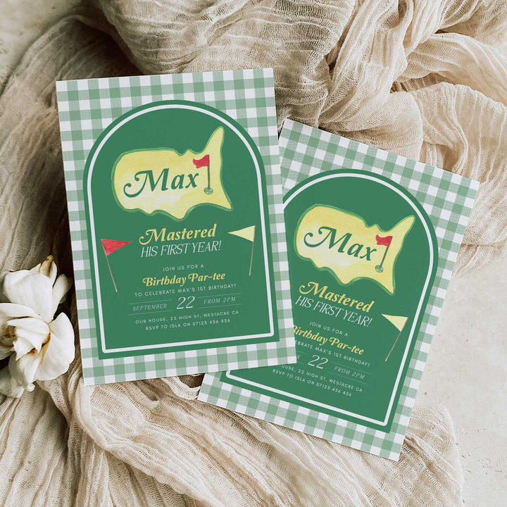 Mastered His First Year Invitation