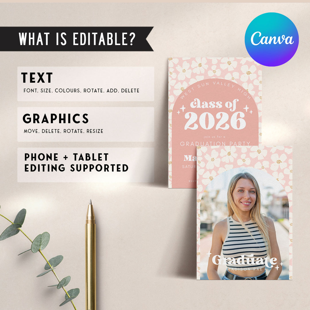 Daisy Graduation Invitation Bundle
