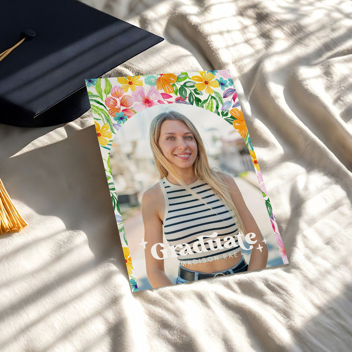 Tropical Floral Graduation Announcement