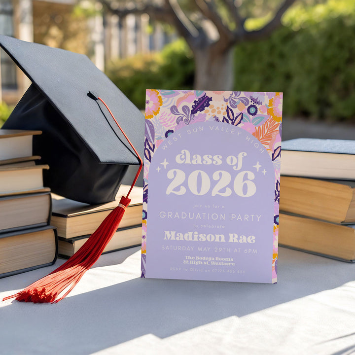 Lilac Graduation Invitation Bundle
