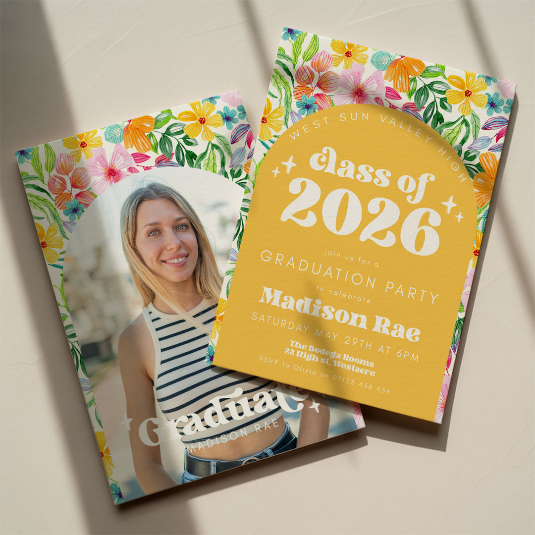 Tropical Graduation Invitation Bundle
