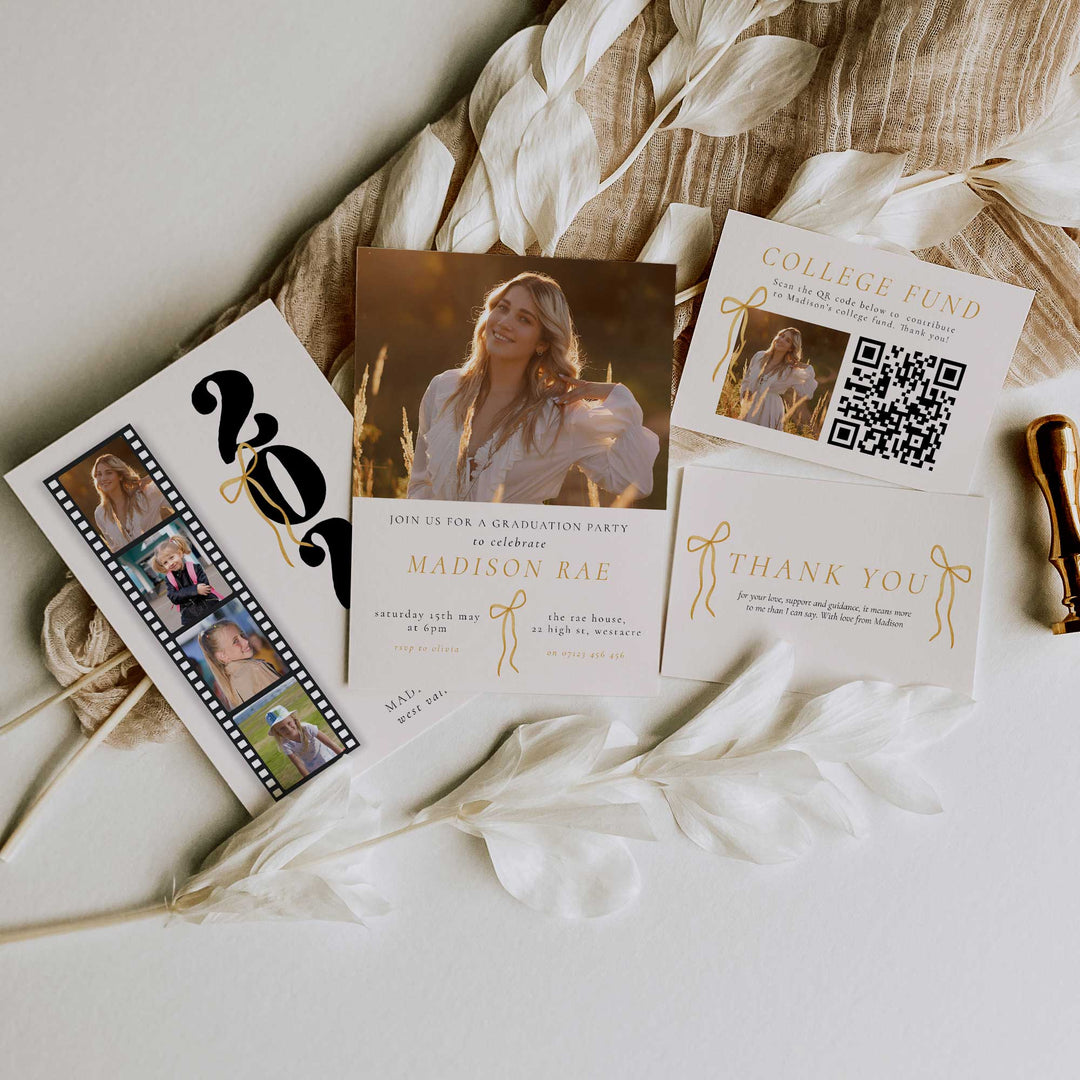 Film Strip Graduation Invitation Bundle