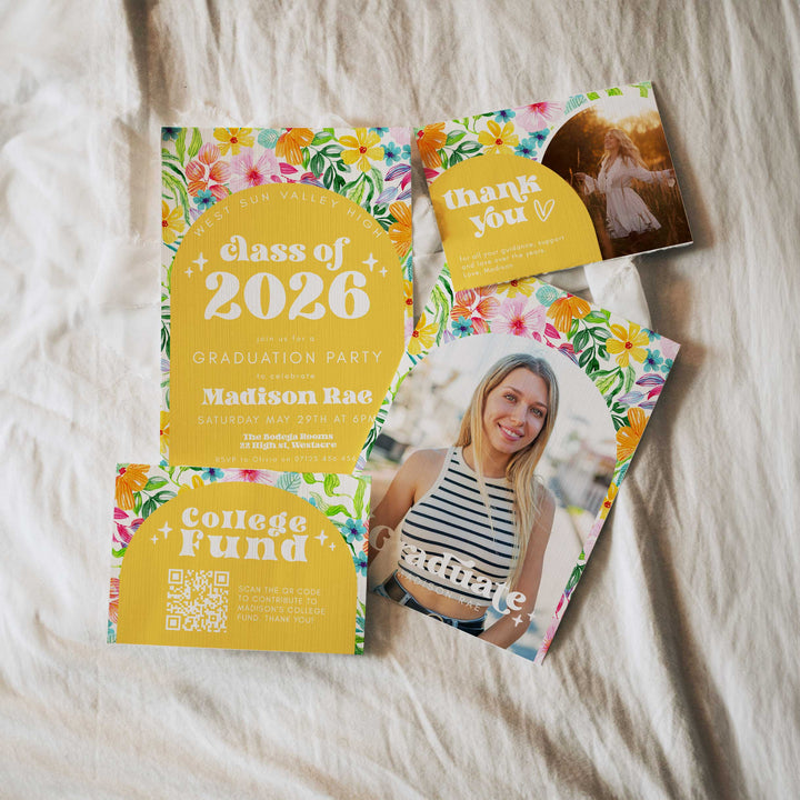 Tropical Graduation Invitation Bundle