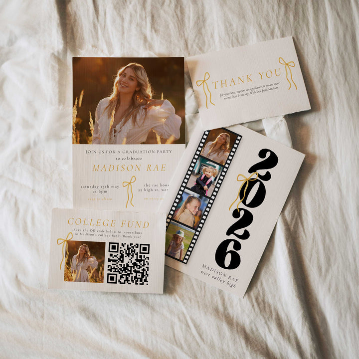 Film Strip Graduation Invitation Bundle