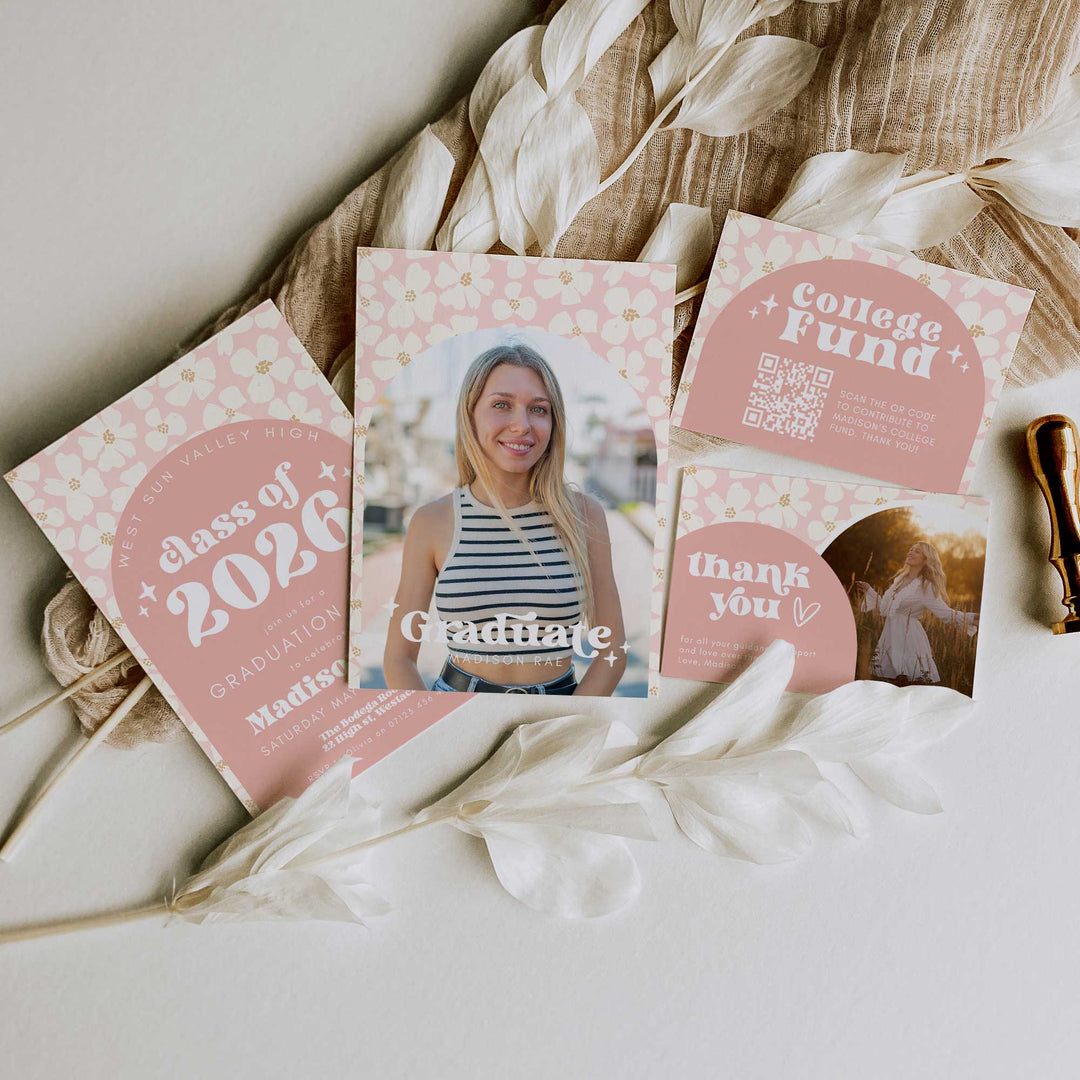Daisy Graduation Invitation Bundle