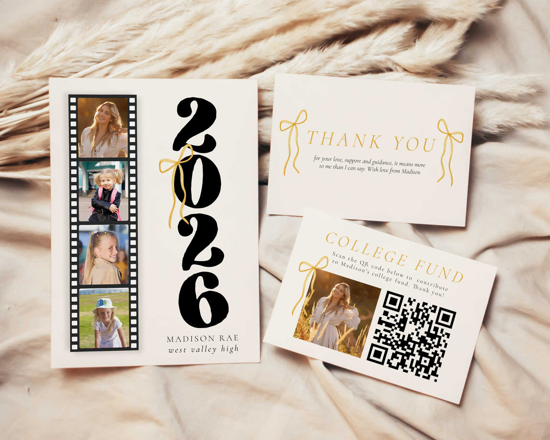 Film Strip Graduation Invitation Bundle