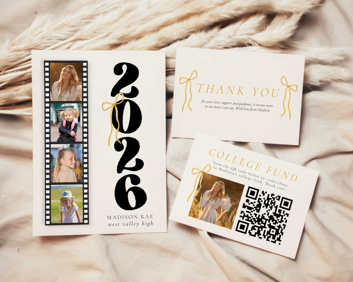 Film Strip Graduation Invitation Bundle