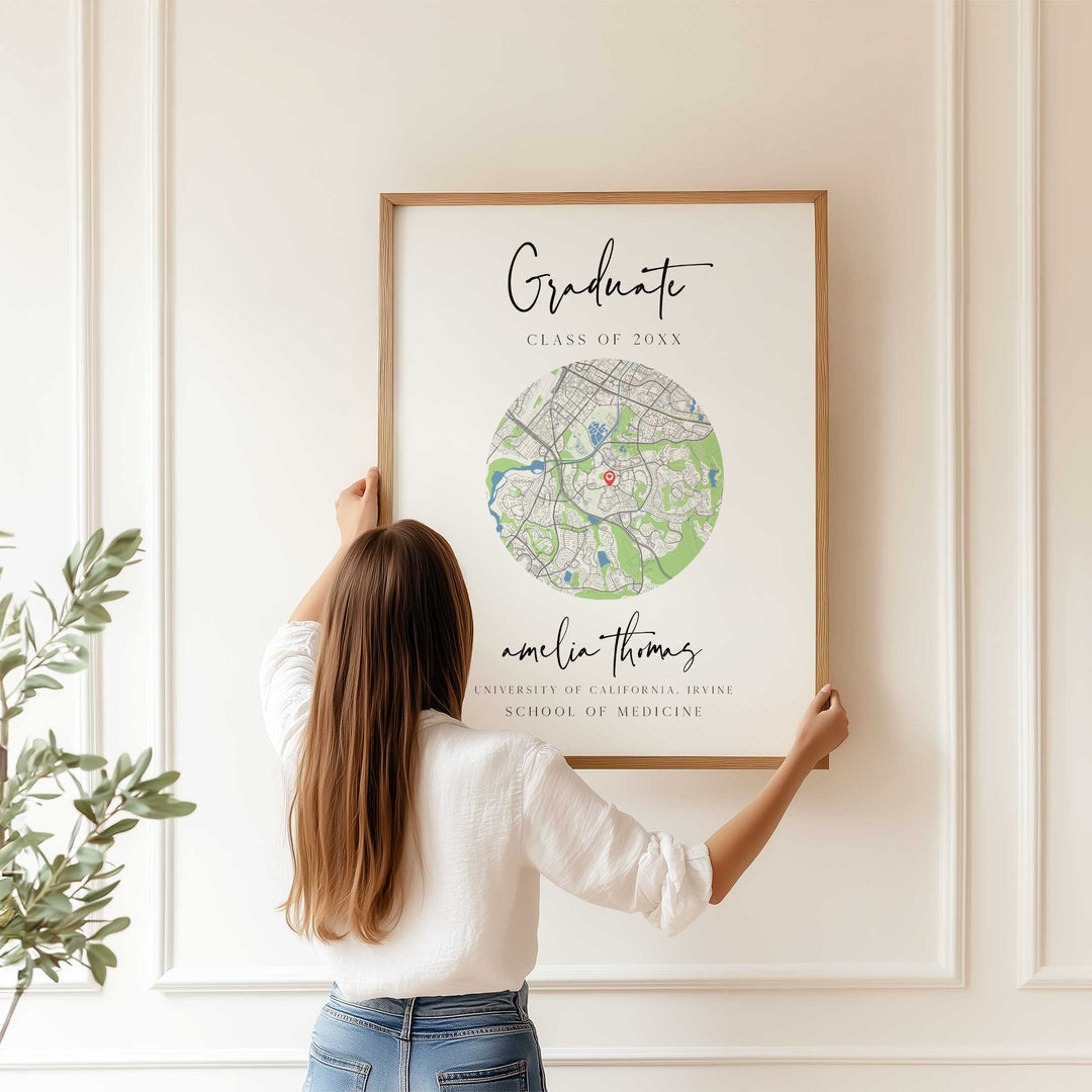 Personalised Graduation Map Print