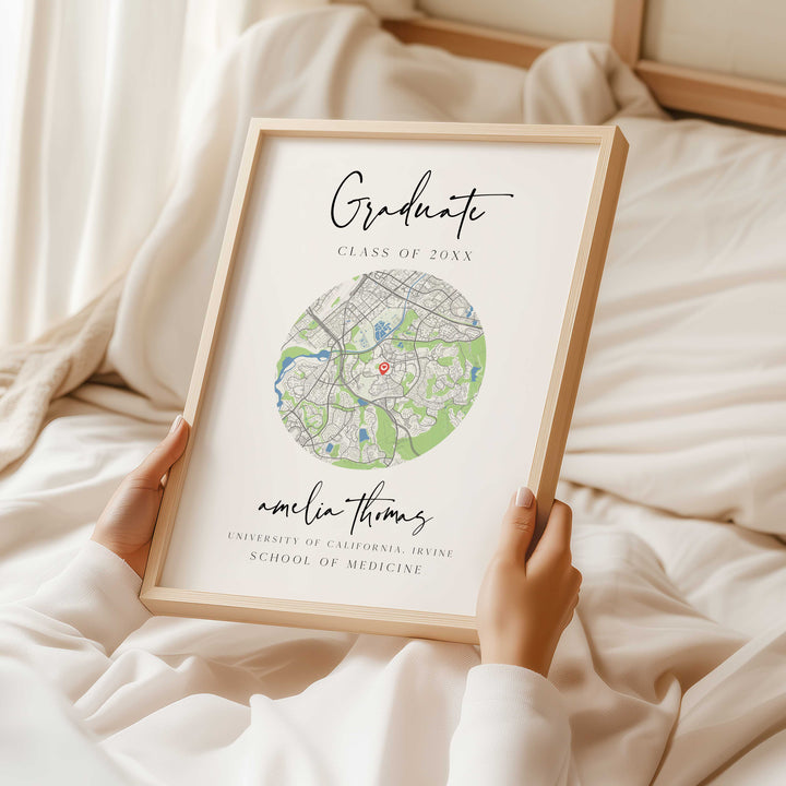 Personalised Graduation Map Print