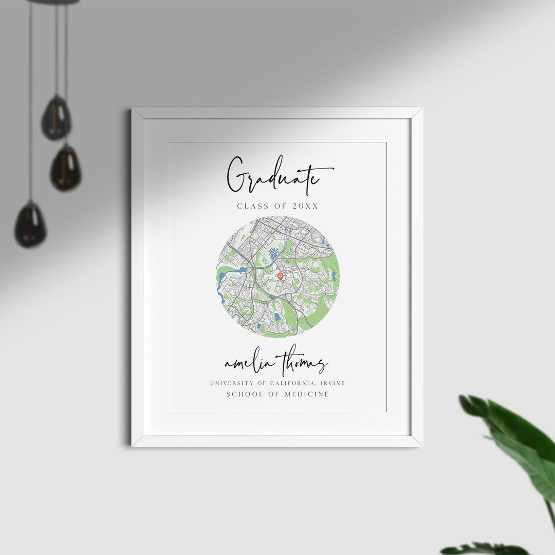 Personalised Graduation Map Print
