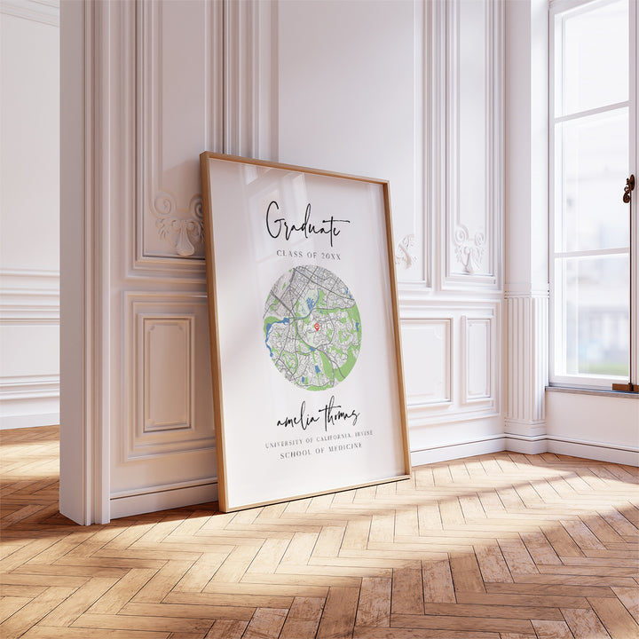 Personalised Graduation Map Print