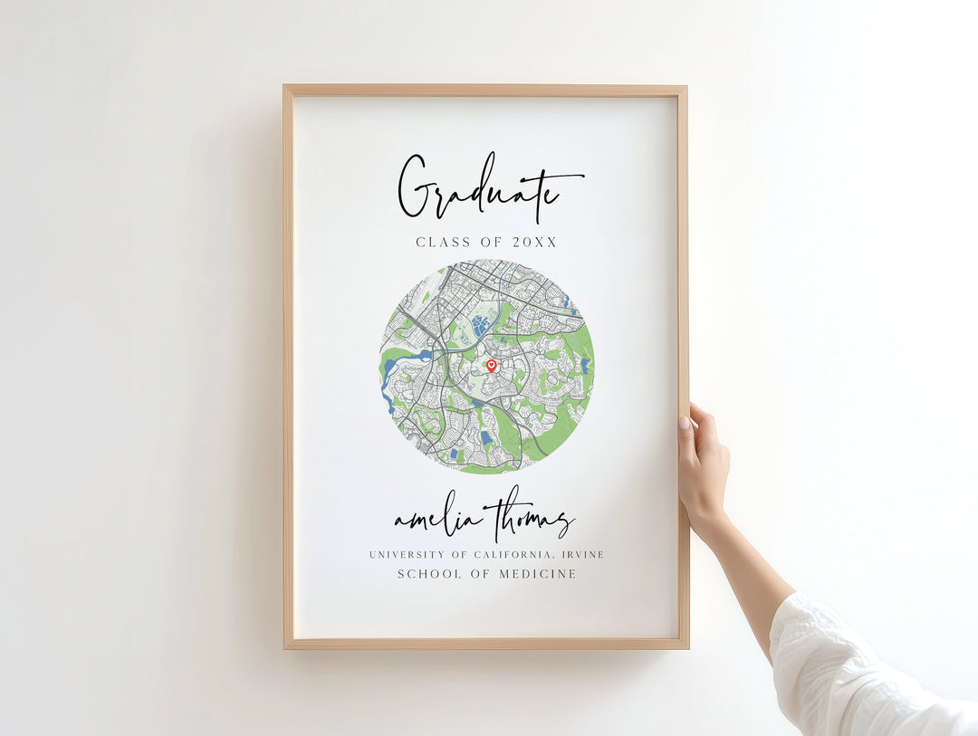 Personalised Graduation Map Print