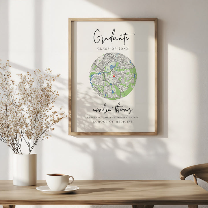 Personalised Graduation Map Print
