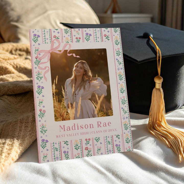 Floral Graduation Invitation
