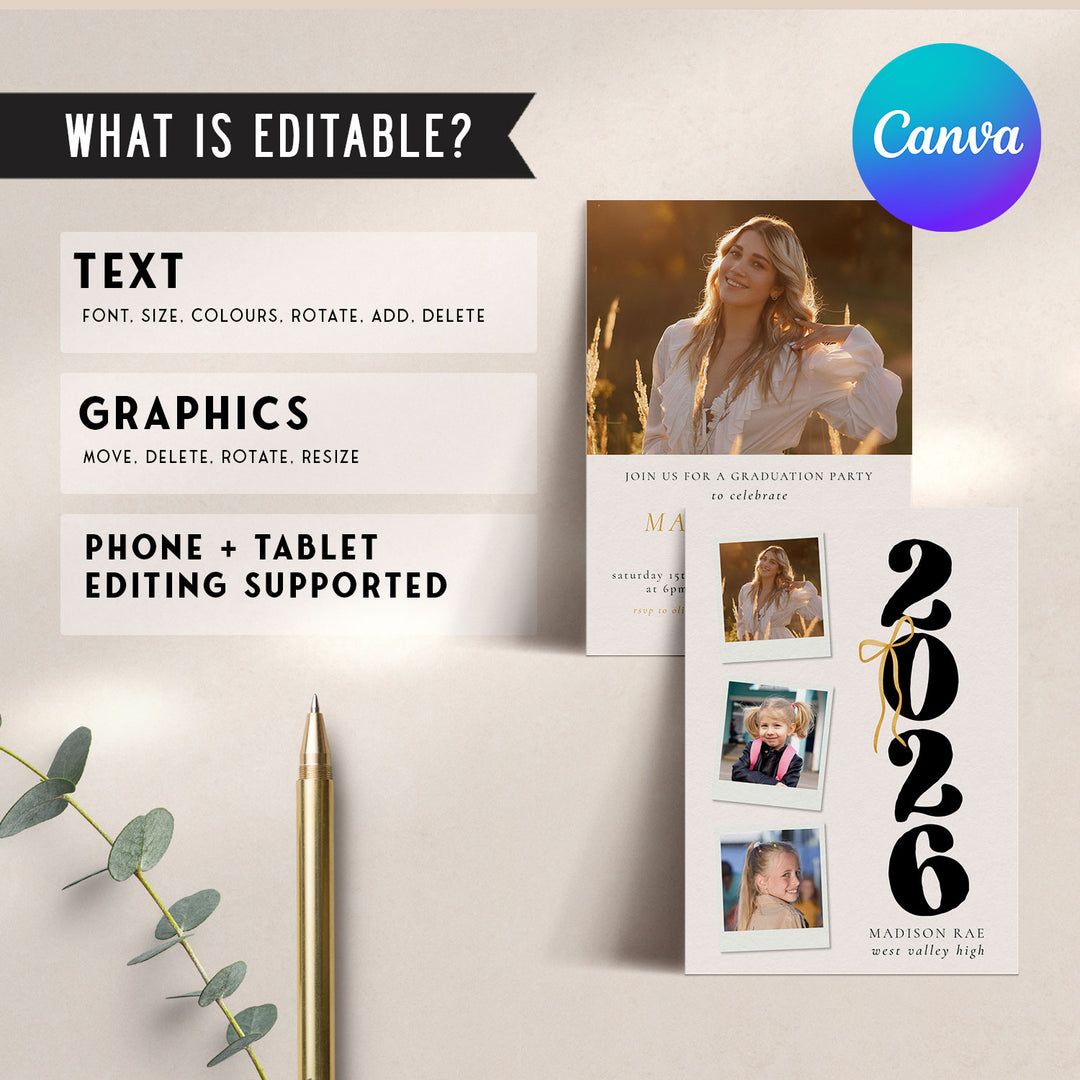 Photo Stirp Graduation Announcement