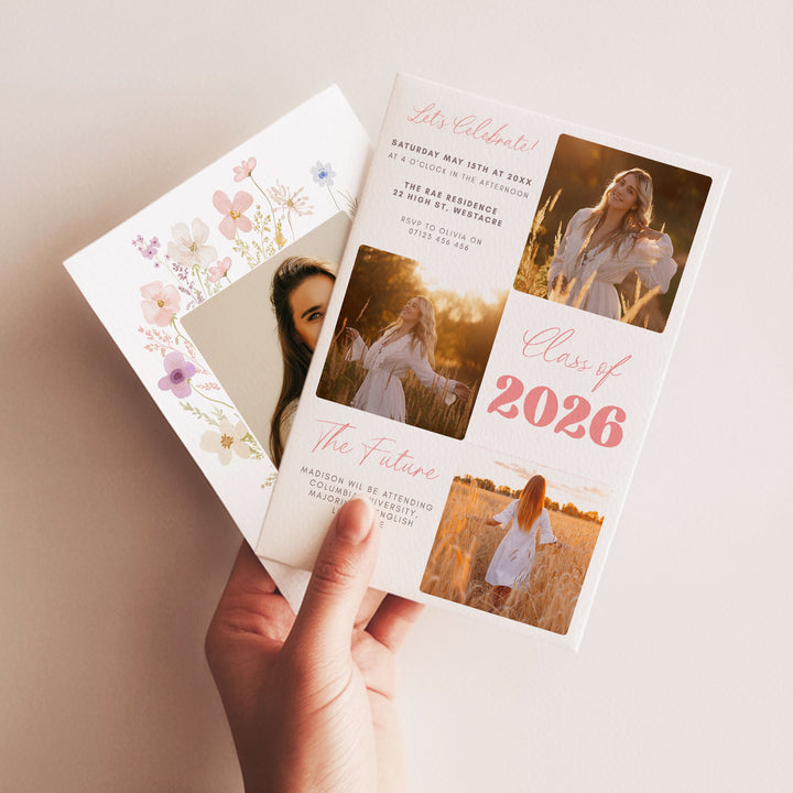 Wildflower Graduation Invitation