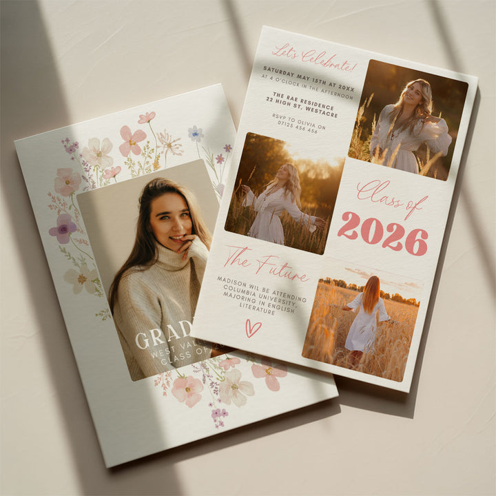 Wildflower Graduation Invitation