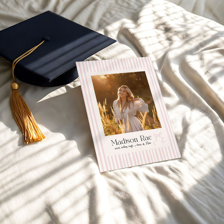 Pink Preppy Graduation Invitation Bundle