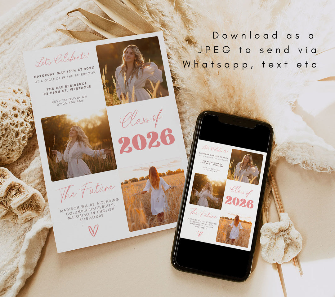Wildflower Graduation Invitation