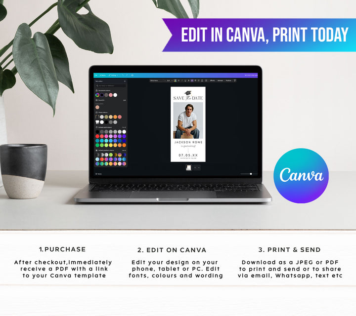 Graduation Save The Date With Photo