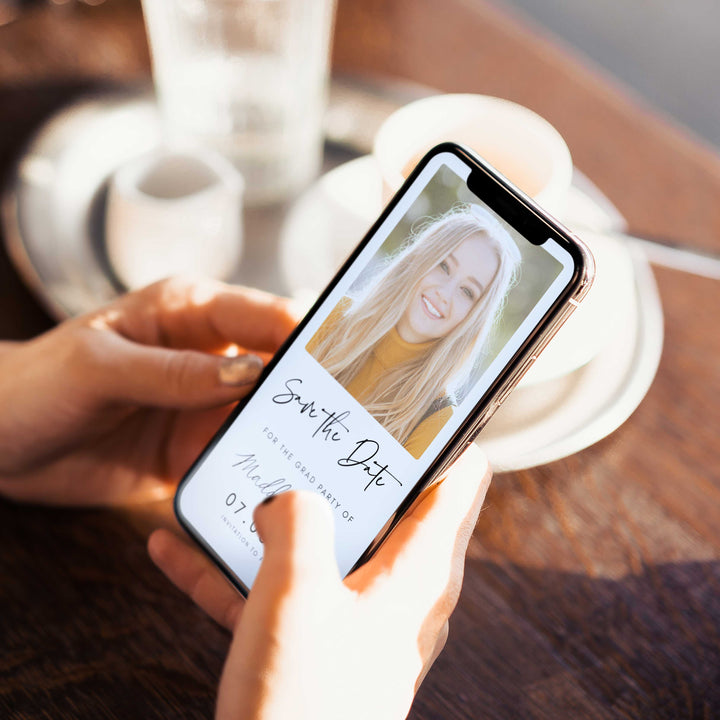 Minimalist Save The Date Graduation