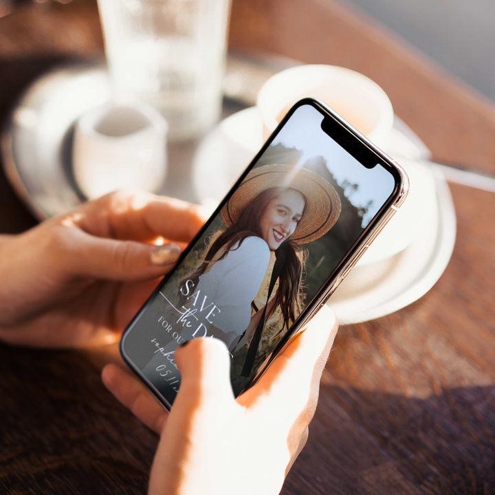 Save The Date Wedding With Black Fade