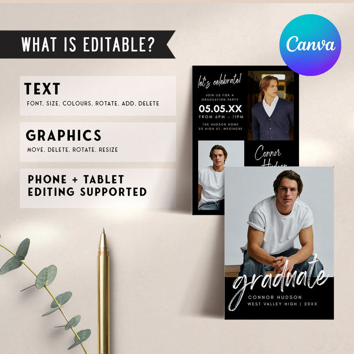 Modern Graduation Announcement