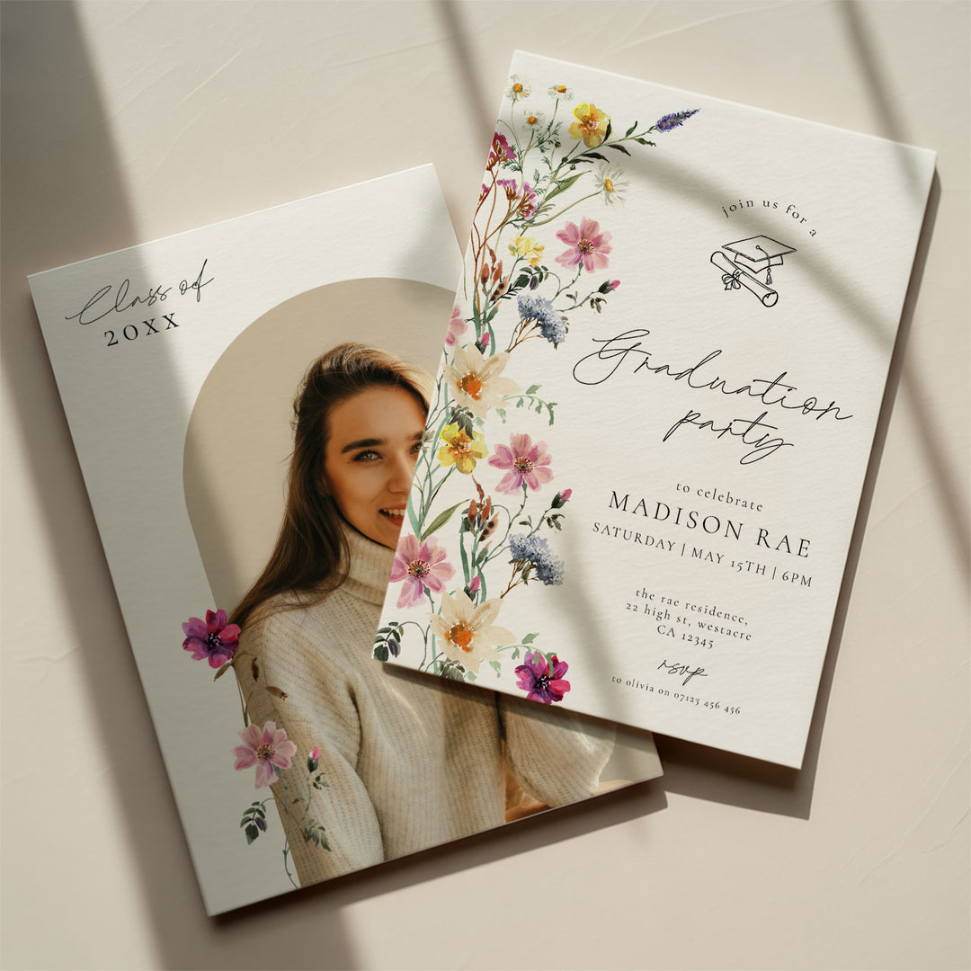 Wildflower Graduation Announcement